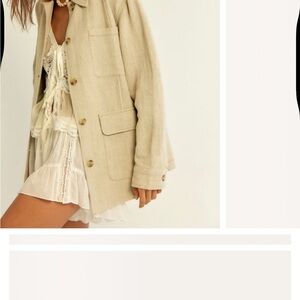 Free People Tan Utility Jacket